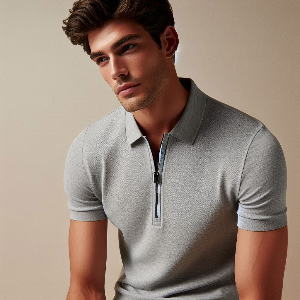 Pack of 3 Collar T-Shirt with Zip