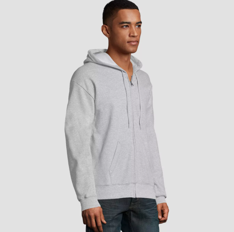 Grey With Zipper Hoodie - Main Image