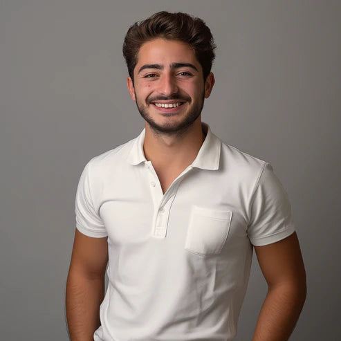 White Collar T-Shirt With Pocket