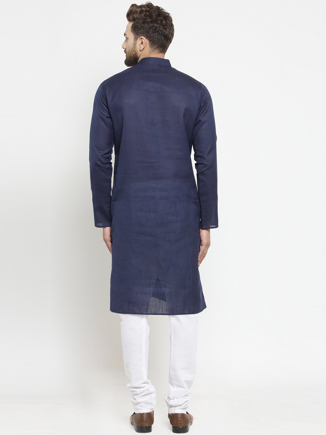 Navy Blue Straight Kurta Pajama for Men