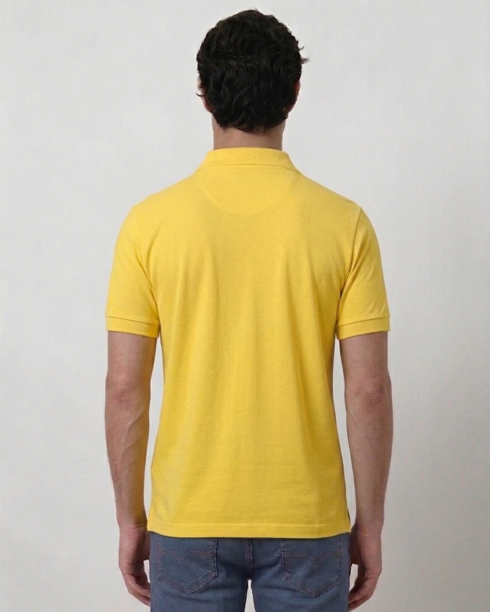 Yellow Collar T-Shirt With Pocket