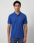 Royal Blue Collar T-Shirt With Pocket