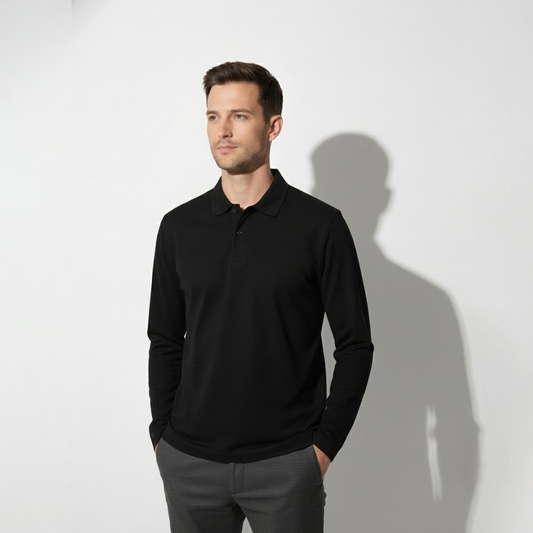 Black Collar T-Shirts Full Sleeves
