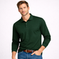 Bottle Green Collar T-Shirts Full Sleeves