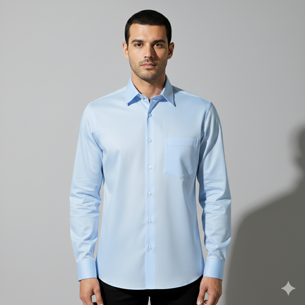 Solid Shirts for Men With Pocket