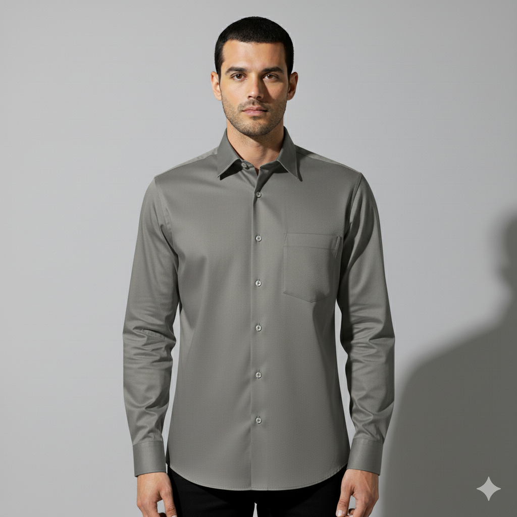 Solid Shirts for Men With Pocket