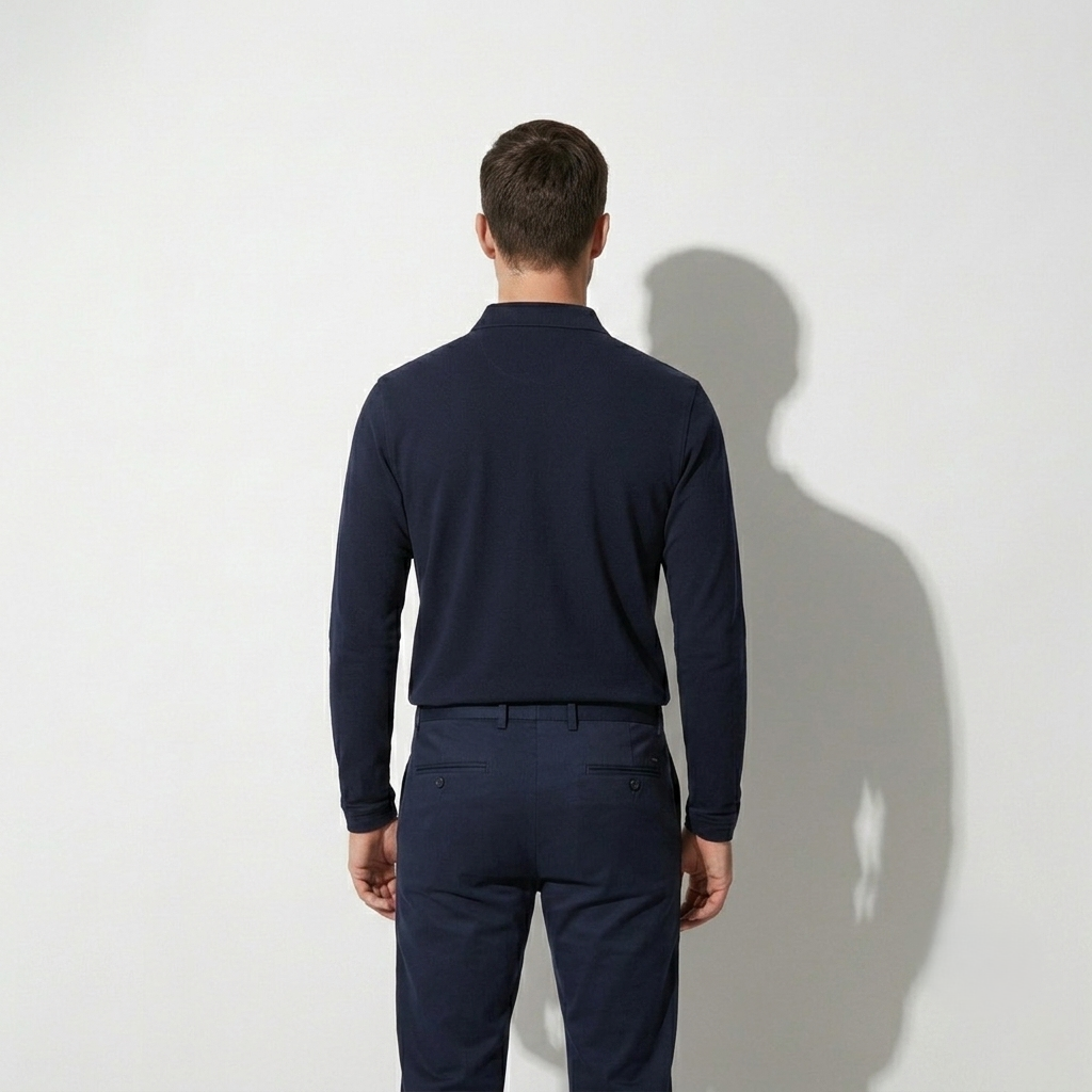 Navy Blue Collar T-Shirts Full Sleeves
