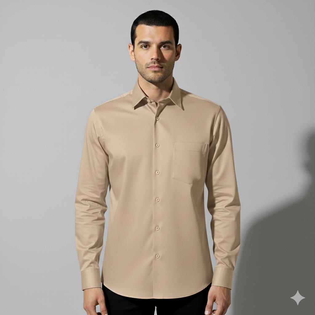 Solid Shirts for Men With Pocket