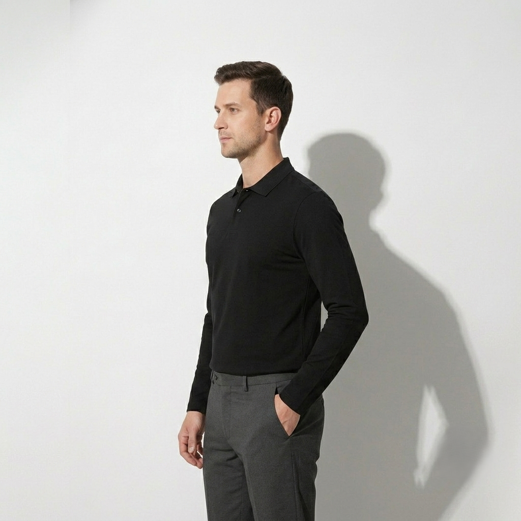 Black Collar T-Shirts Full Sleeves