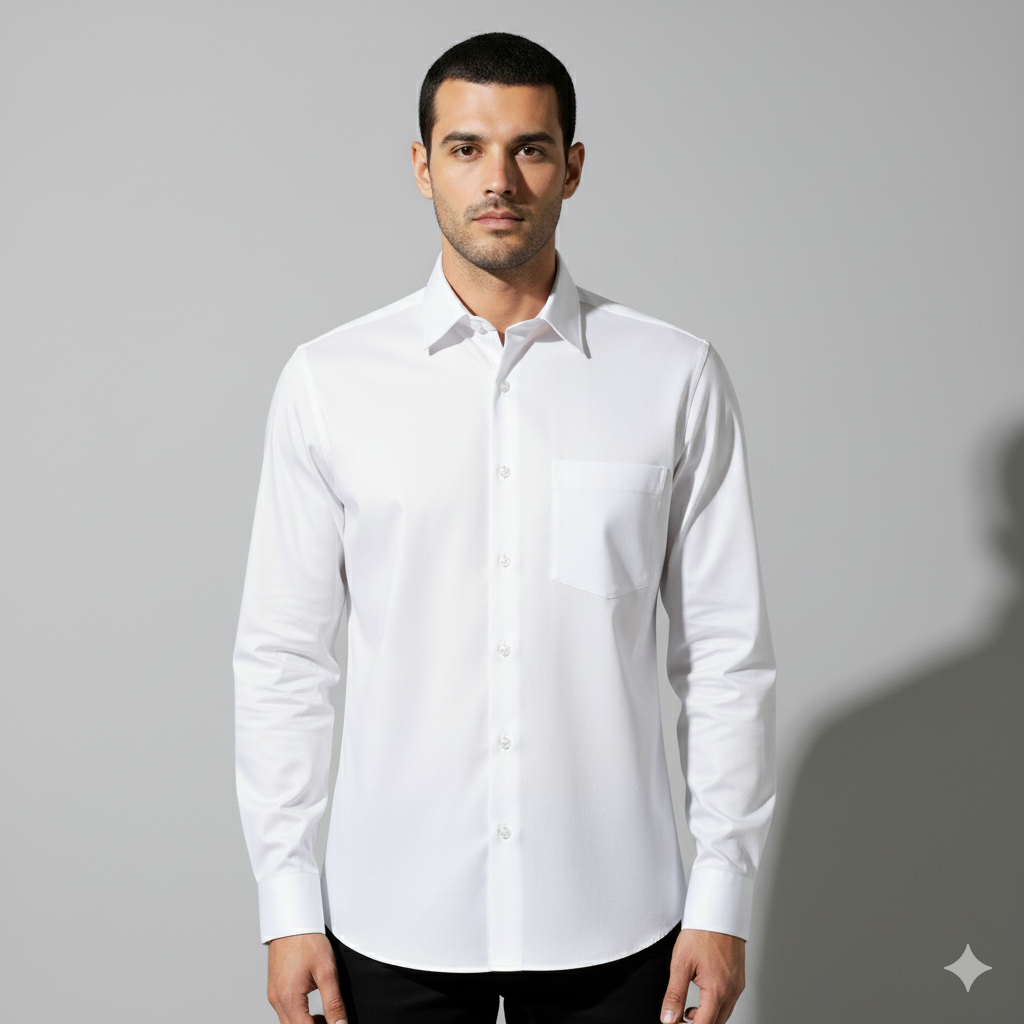 Solid Shirts for Men With Pocket