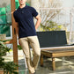 Navy Solid Polo T-shirt
