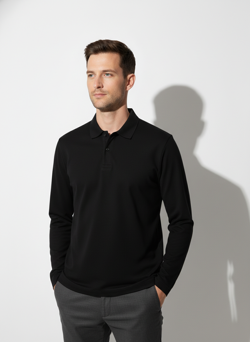 Set of 3 Collar T-Shirts Full Sleeves