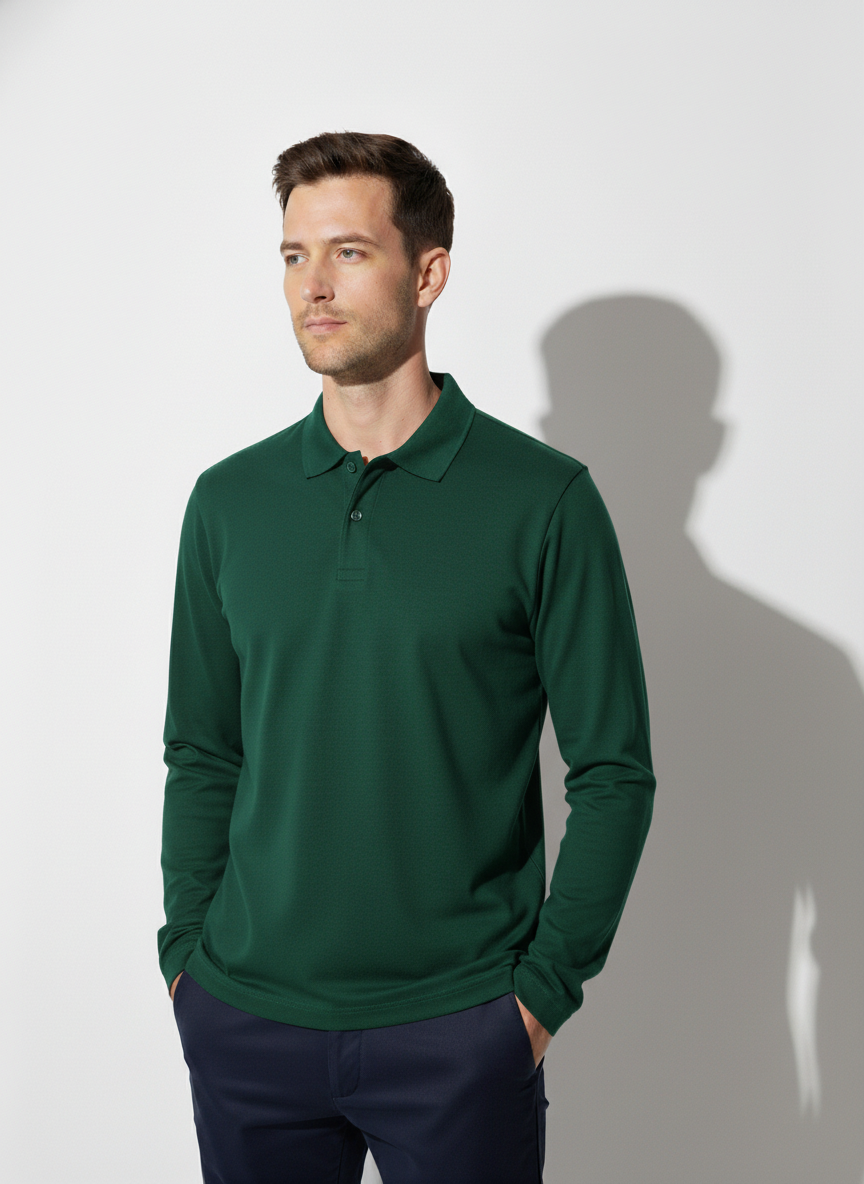 Set of 3 Collar T-Shirts Full Sleeves