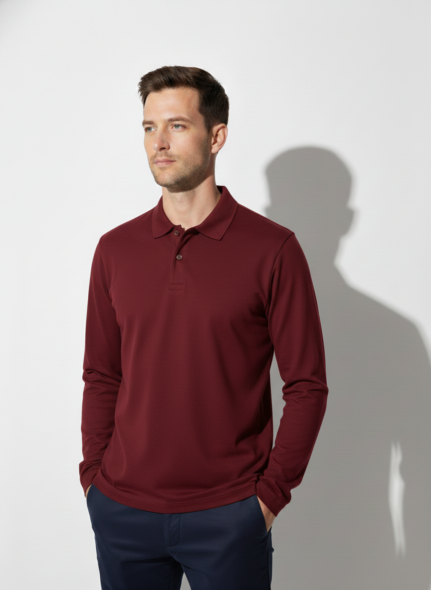 Set of 3 Collar T-Shirts Full Sleeves