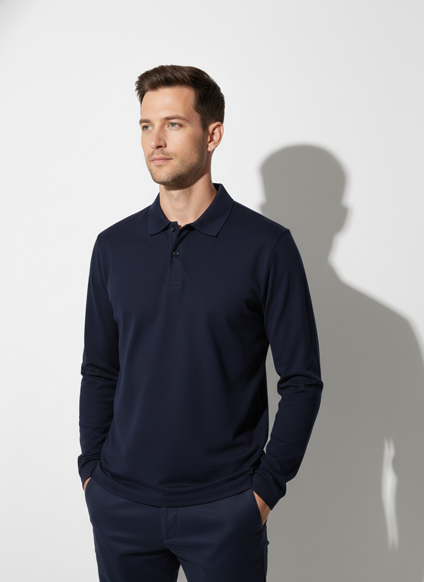 Set of 3 Collar T-Shirts Full Sleeves