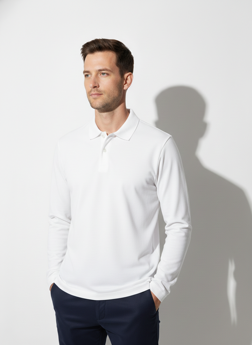 Set of 3 Collar T-Shirts Full Sleeves