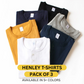 Pack of 3 Henley  T-Shirt For Men