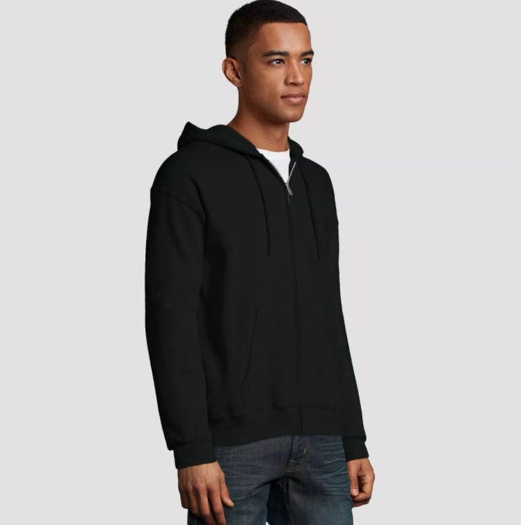 Full Zipper Solid Hoodie