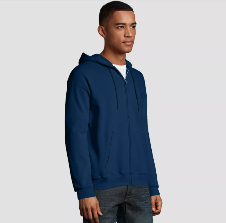 Full Zipper Solid Hoodie