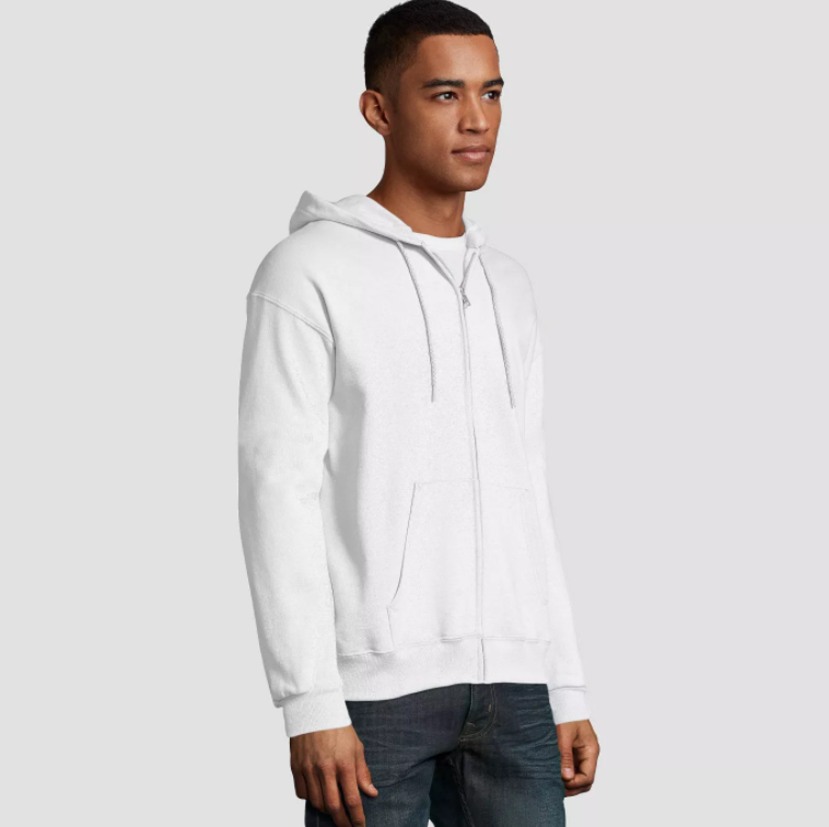 Full Zipper Solid Hoodie