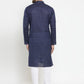 Navy Blue  Straight Kurta Pajama for Men