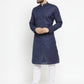 Navy Blue  Straight Kurta Pajama for Men